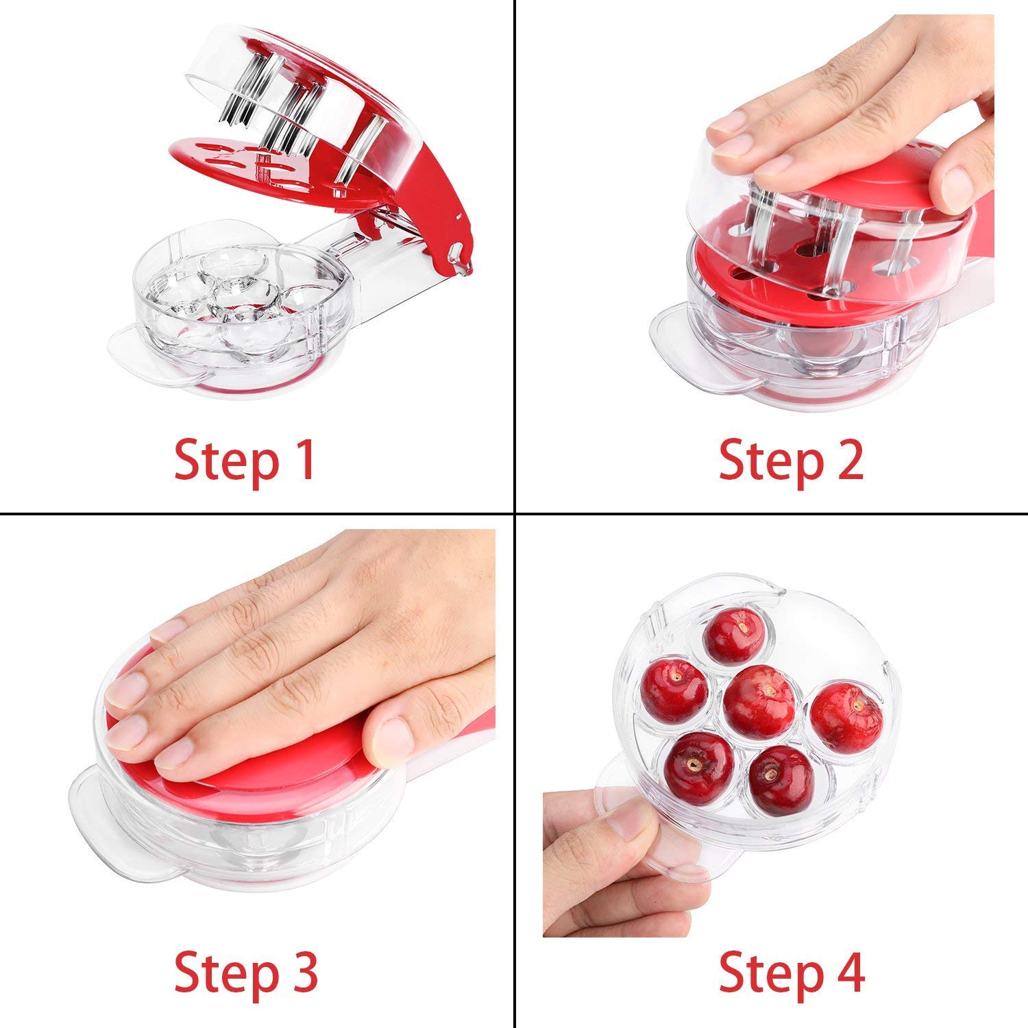 Cherry Pitter - 6 Cerises Cherry Seeder Cherry Stoner Seed Remover
