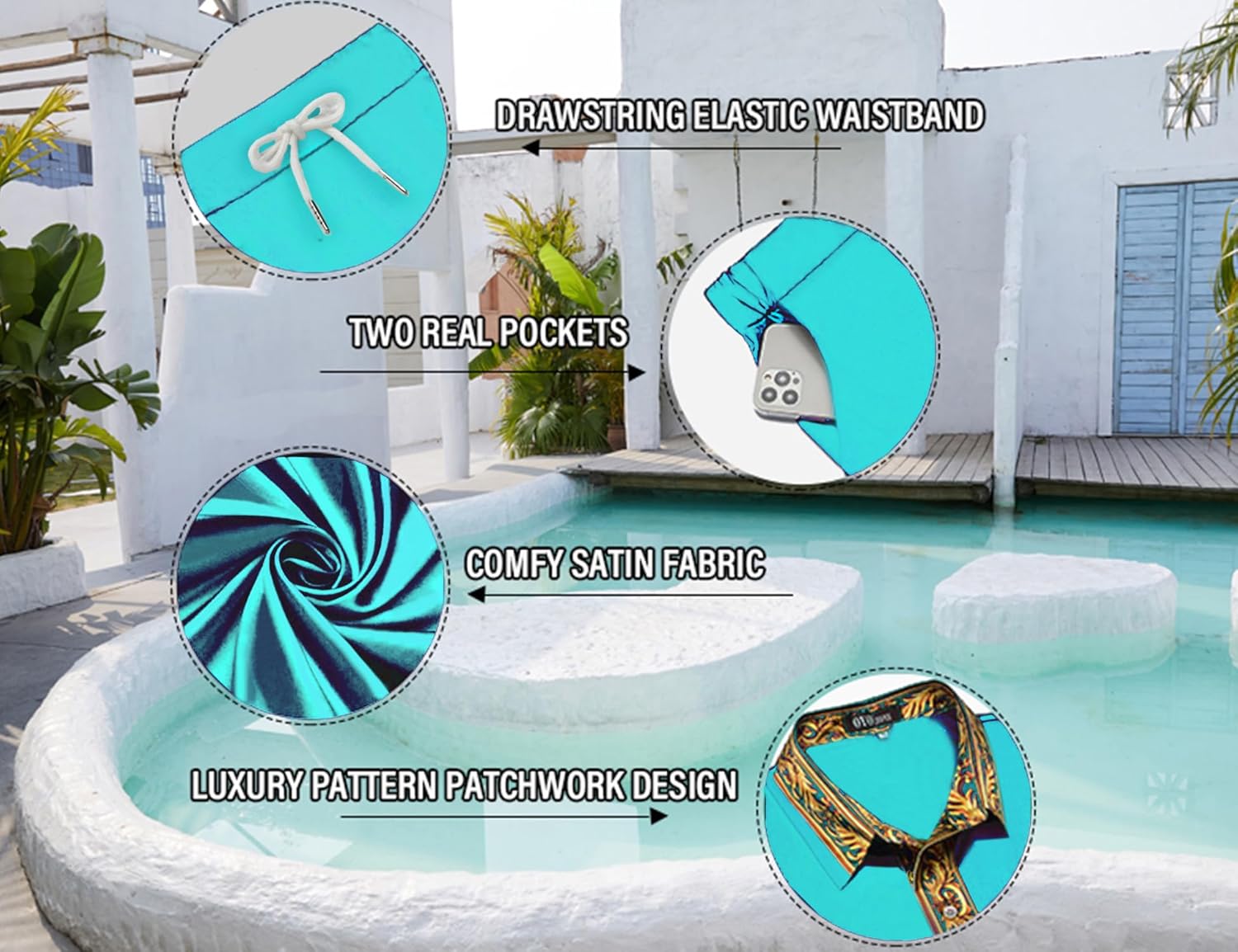 Men's Hawaiian Shirt and Short Set 2 Piece Outfits Luxury Printed Casual Button Down Short Sleeve Satin Shirt Suits - Image 4