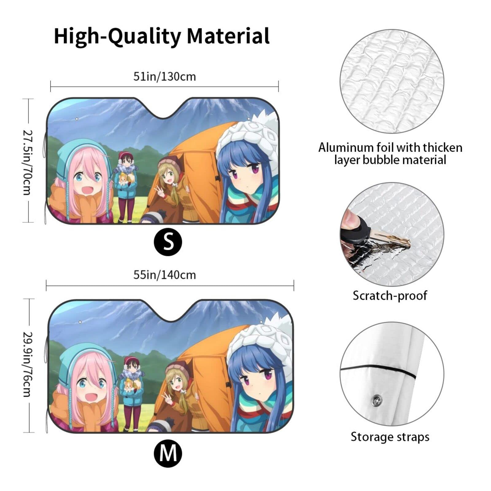 Amazon.co.jp: ゆるキャン△ サンシェード サンシェード車フロント