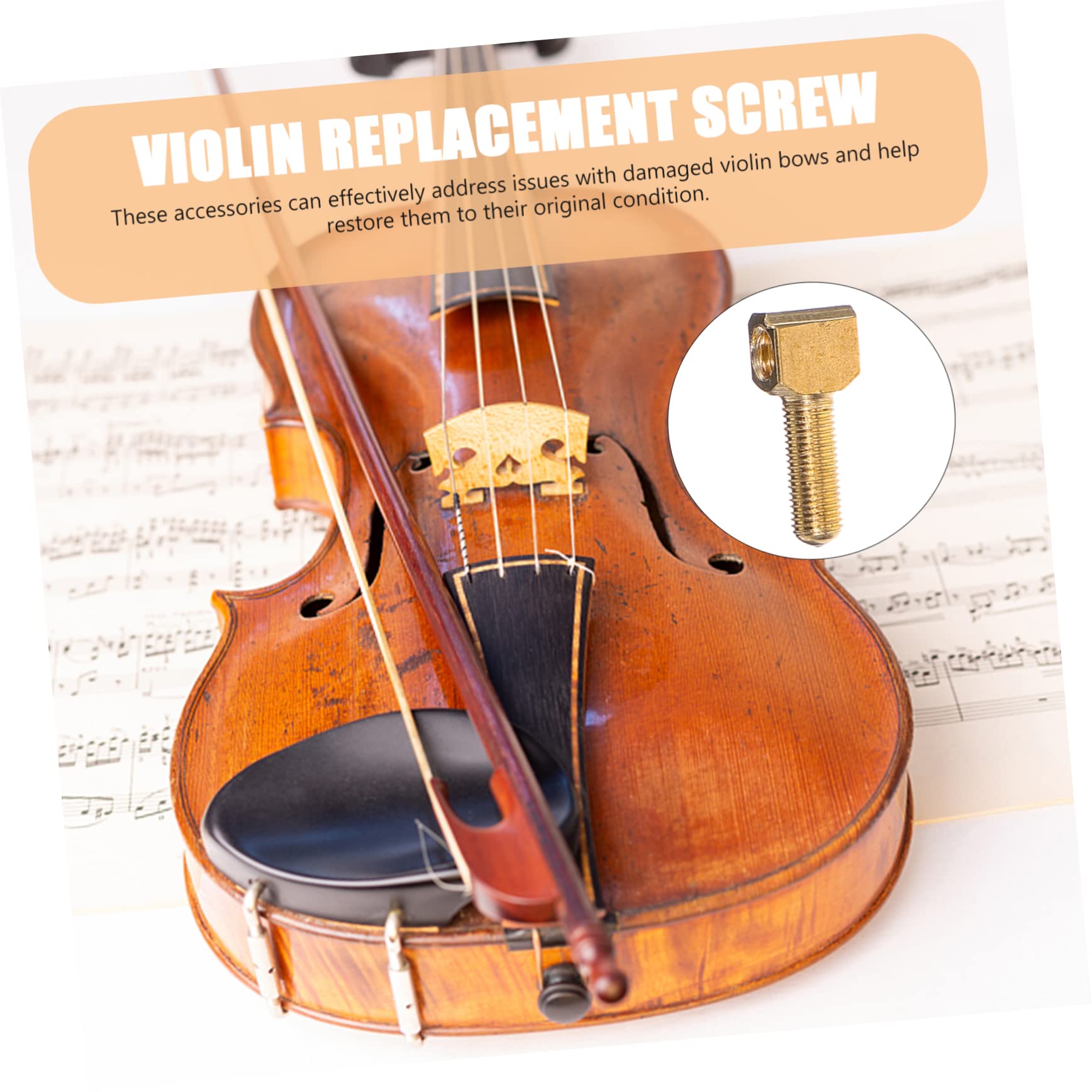 Amazon | GOOHOCHY 4個バイオリン弓用ネジ 弦楽器の弓フロッグ交換部品