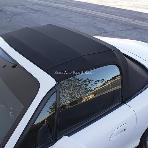 Miniatura 4 de Sierra Auto Tops Convertible Top Reemplazo para Mazda Miata MX5 1990-2005, Stayfast Canvas, Negro