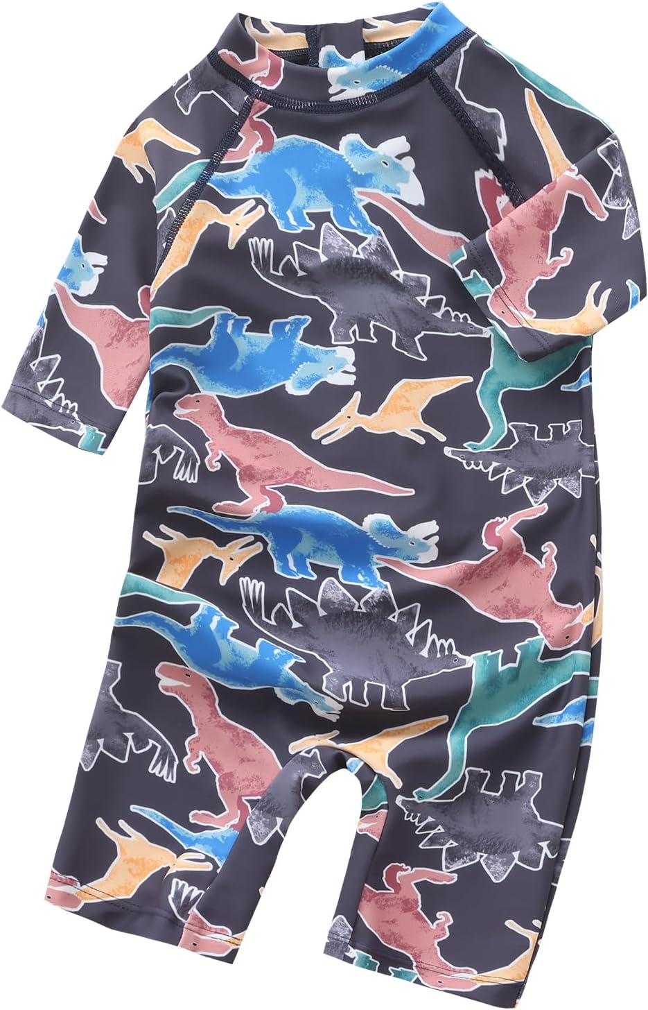 Aisyee Baby Toddler Boys Rash Guard Sunsuits for Boys One Piece Swimsuits UPF 50+ Short Sleeve Bathing Suits Beachwear