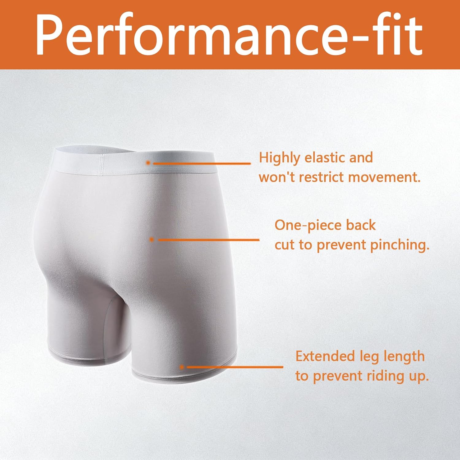 4 Pack Men's Boxer Briefs with Fly Moisture, Breathable Underwear with No Ride-Up Legs & Wide Elastic Waistband - Image 4