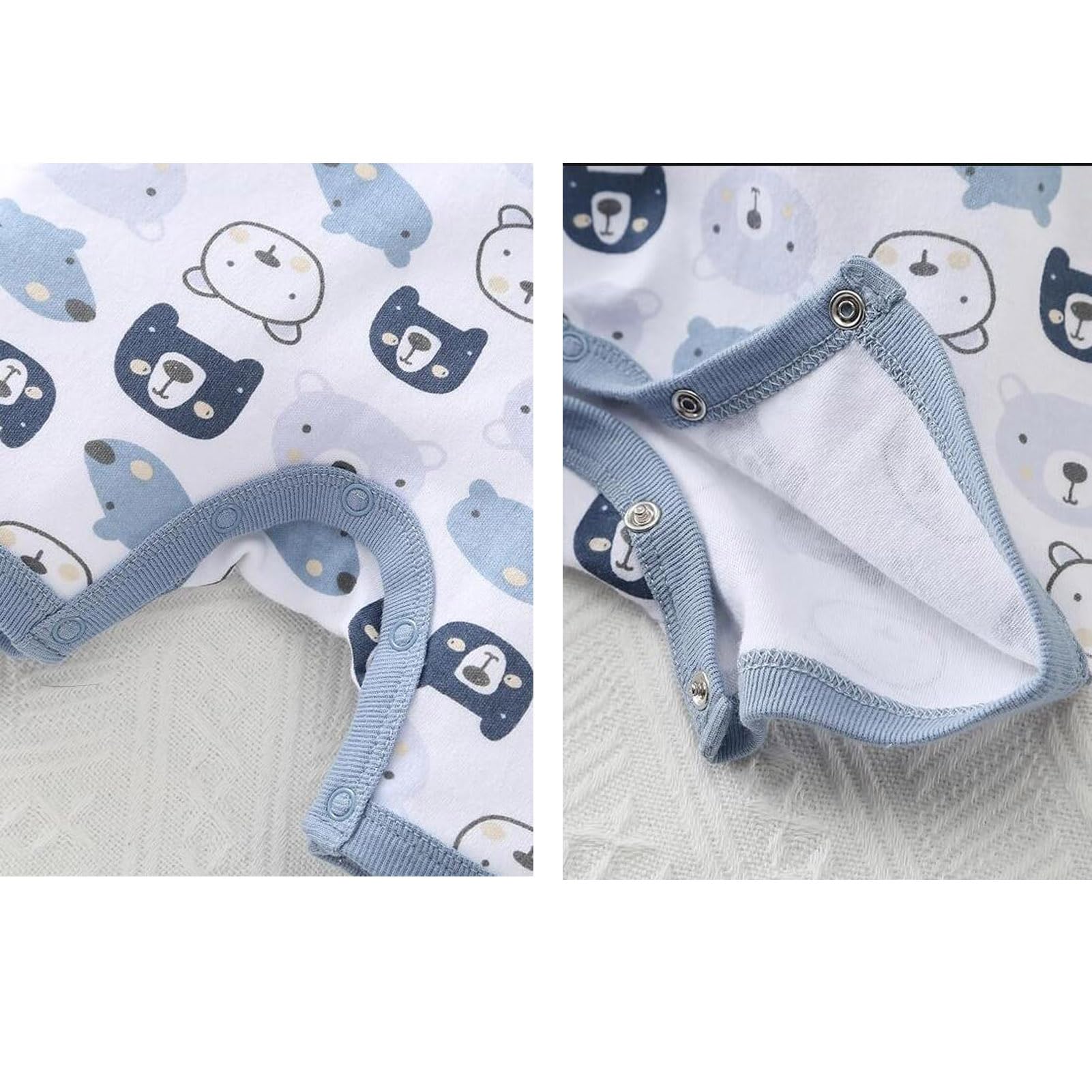 BRONG 3 Confezioni Bambino Pagliaccetto Tutine 100 Cotone Un Pezzo Unico Tuta Estate Neonato Tutina Ragazzi Ragazze Cartone Animato Manica Corta Pigiama