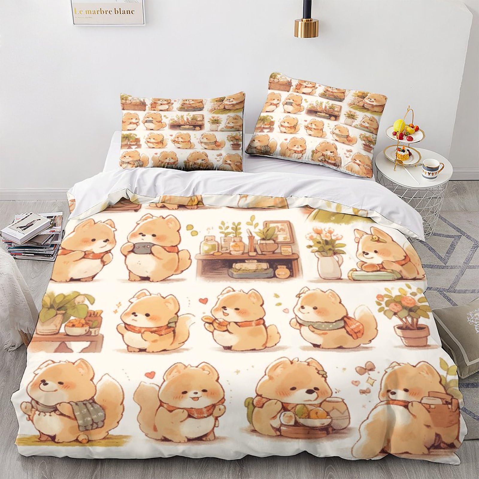 Parure de lit 3D imprimée avec housse de couette animal mignon OBABO King size