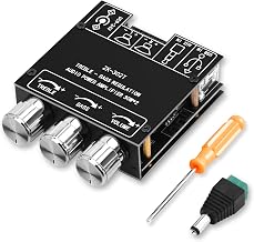 Daakro ZK-302T Bluetooth 5.3 Amplifier Board,30W+30W 2.0 Channel Amp Board with Treble and Bass Control,DC 9-24V, BT/USB/AUX Inputs, Audio Amp Board for Home DIY Wireless Speakers, Password Free