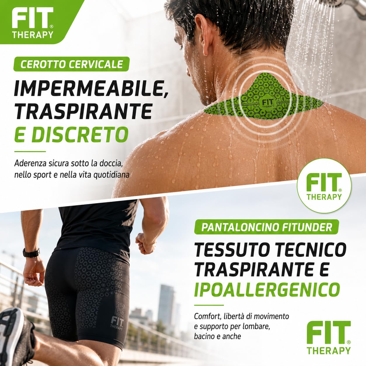 Kit Schiena Completa, Pantaloncino FitUnder e Cerotti Cervicali, Per Cervicale, Lombalgia, Sciatalgia, Coxalgia, Recupero Muscolare e Sport, Senza Farmaci, Non Scalda (178 caratteri)