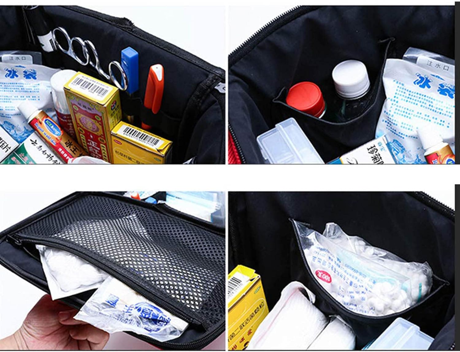 Large Haversack Bag First Aid Kit, Medical, Survival Kits - Safety Essentials for Travel Car Home Camping Work Hiking Holiday