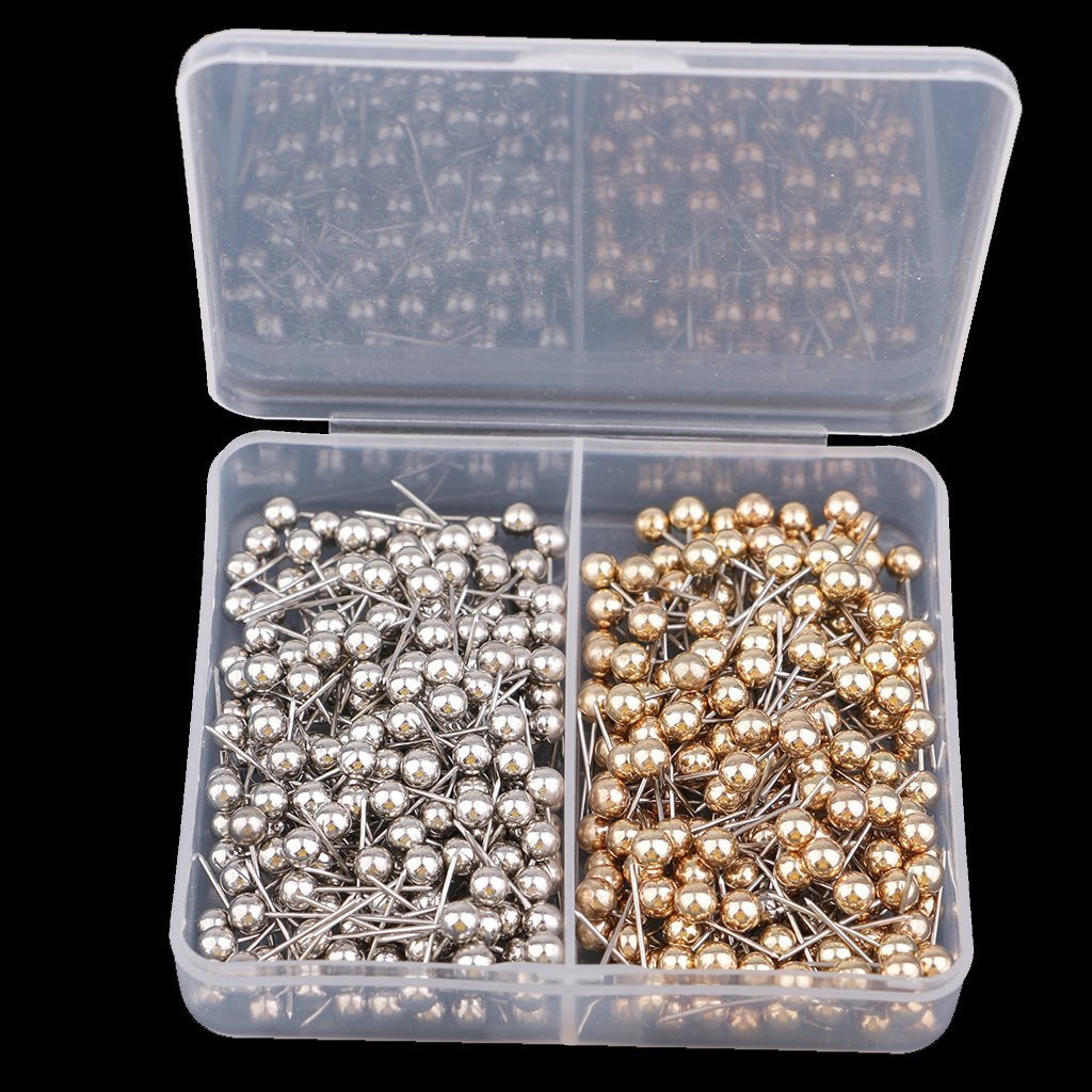 SGerste 400 Stuks Markering Push Pins Zilver & Goud Metallic Kleur Kralen Hoofd voor Foto's, Kaarten, Kurk Boards Zelfgemaakte Ambachten SGerste 400 Stuks Markering Push Pins Zilver & Goud Metallic Kleur Kralen Hoofd voor Foto's, Kaarten, Kurk Boards Zelfgemaakte Ambachten
