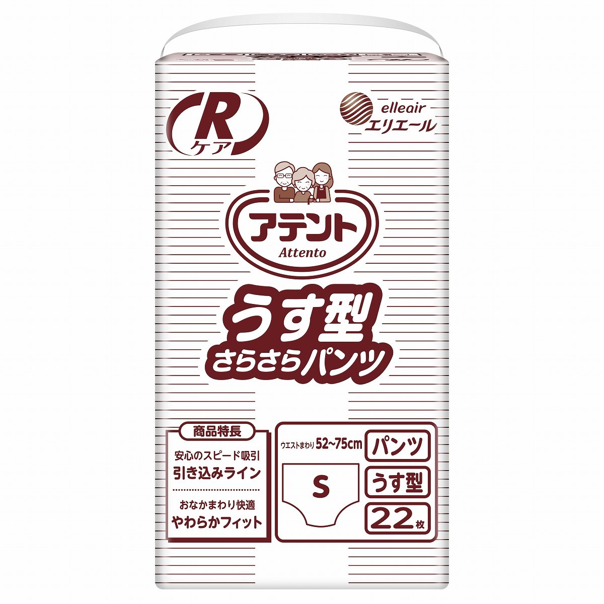 【ケース販売品】 アテントRケアうす型さらさらパンツS22枚 業務用
