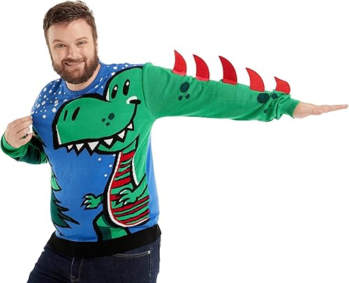 Suéter feo de Navidad unisex para mujer, divertido suéter de punto con reno de Papá Noel para fiesta de Navidad