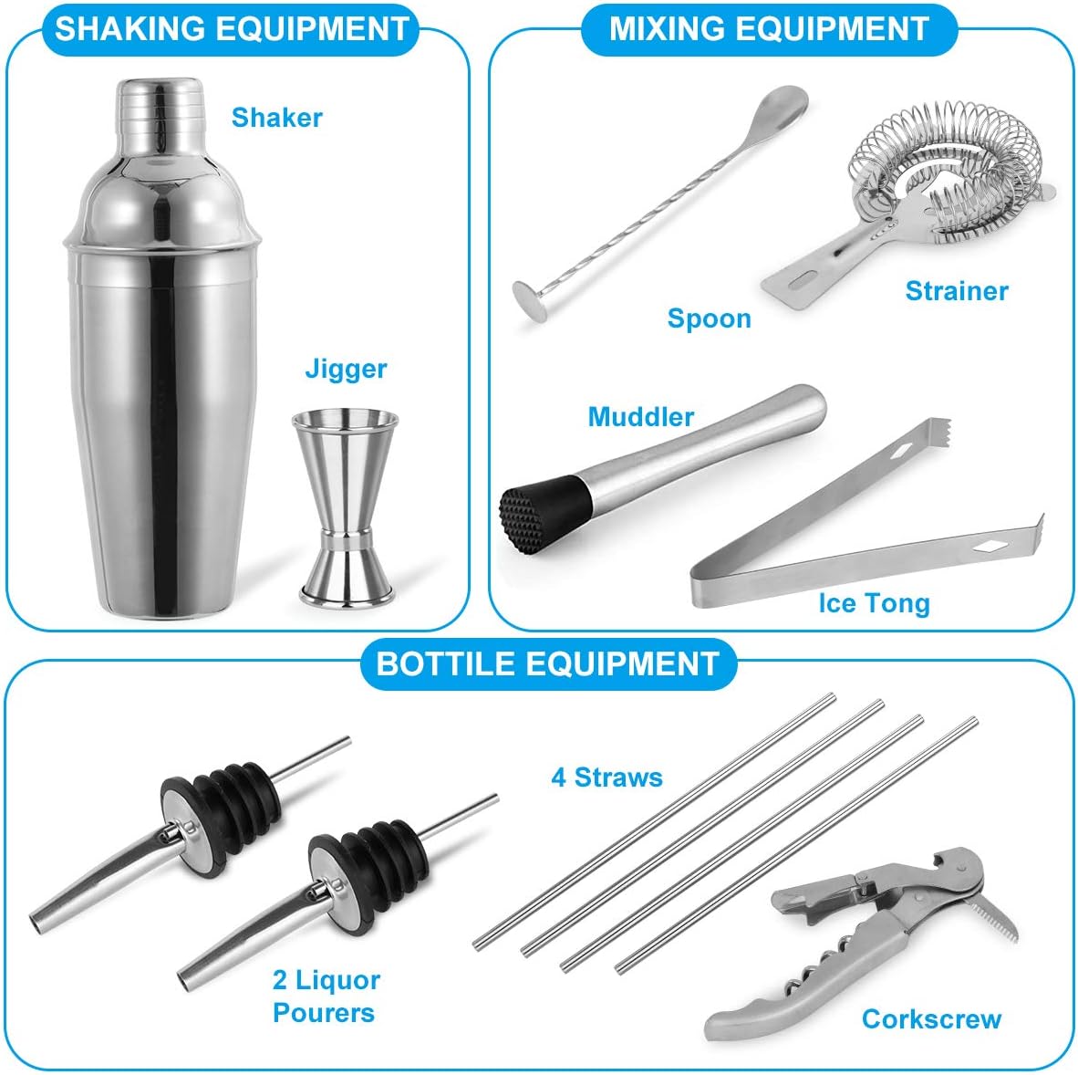 Up To 40% OFF 24oz Cocktail Shaker Bar Tools Set, 15-Piece Bartender Kit Gift Set with Rotating Stand, Martini Shaker, Strainer, Jigger, Bar Spoon, Cocktail Recipes & More, Best Gifts for Men Dad Him Boyfriend Black Friday - 60% OFF 24oz Cocktail Shaker Bar Tools Set, 15-Piece Bartender Kit Gift Set with Rotating Stand, Martini Shaker, Strainer, Jigger, Bar Spoon, Cocktail Recipes & More, Best Gifts for Men Dad Him Boyfriend