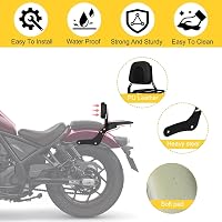 PSLER Honda Rebel CMX1100 Háttámla Üléspárna Csomagtartóval - Motoros Sissy Bar Hátsó Utasnak, Fekete Acél Váz, 2021-2024 Modellekhez 4