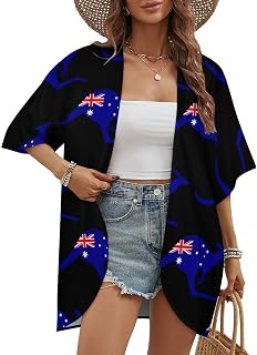 Kosovo Flag Women Summer Cardigan Stylish Beach Wear Cover Up Blouse Top