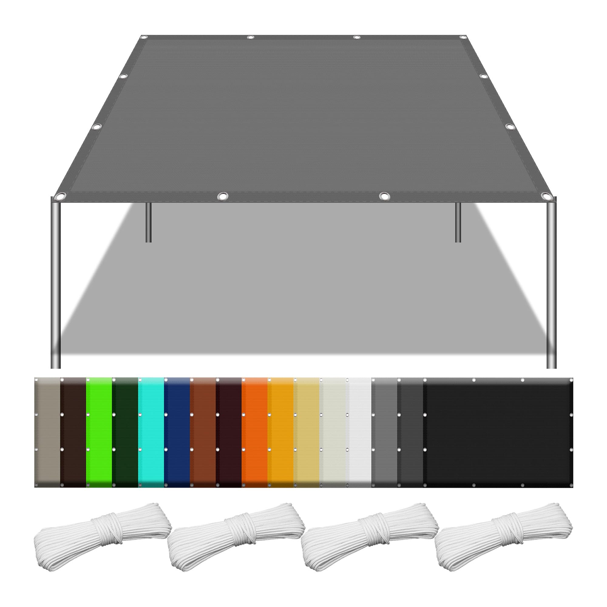 Filet d'ombrage imperméable 55x700 protège du soleil et des voisins sur le balcon