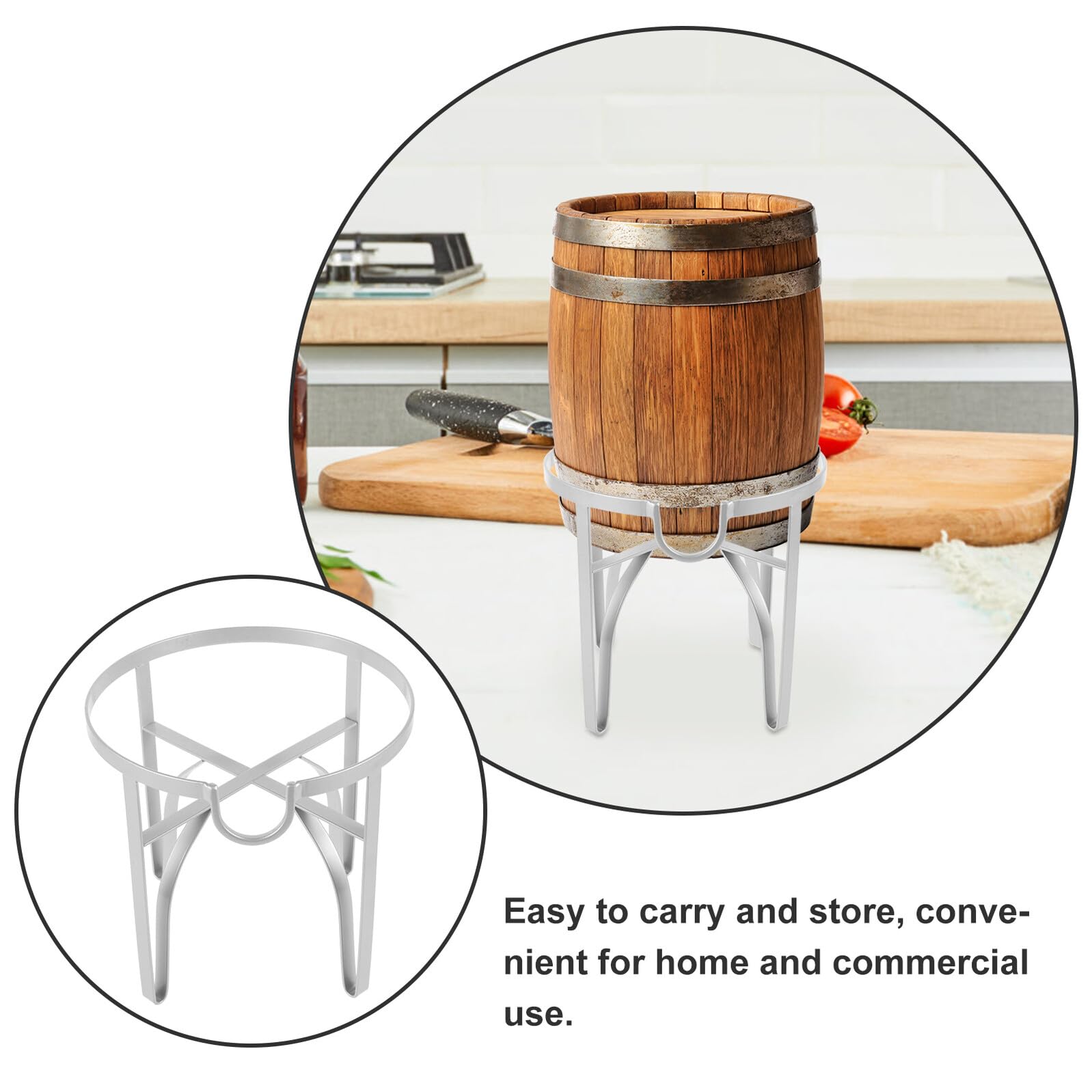NUOBESTY Supporto per Spillatore di Birra 5l in Metallo Resistente, Espositore per Distributore di Bevande per Feste, Portabicchieri Stabile per Secchio di Birra e Vino, per Bar e Uso