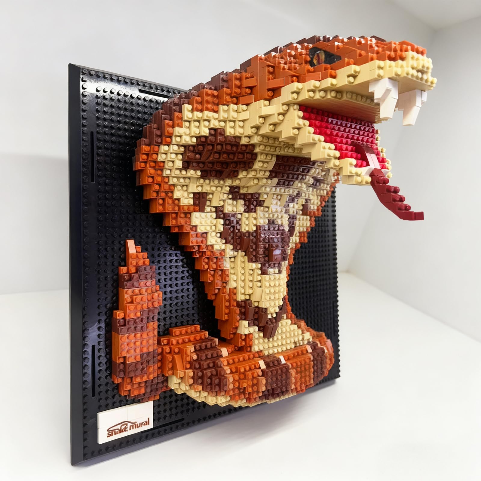 Fuleying Juego de construcción de minibloques de construcción de serpiente, bloques de construcción 3D, diseño de animales, micro bloques de construcción para la oficina en casa, regalo creativo para