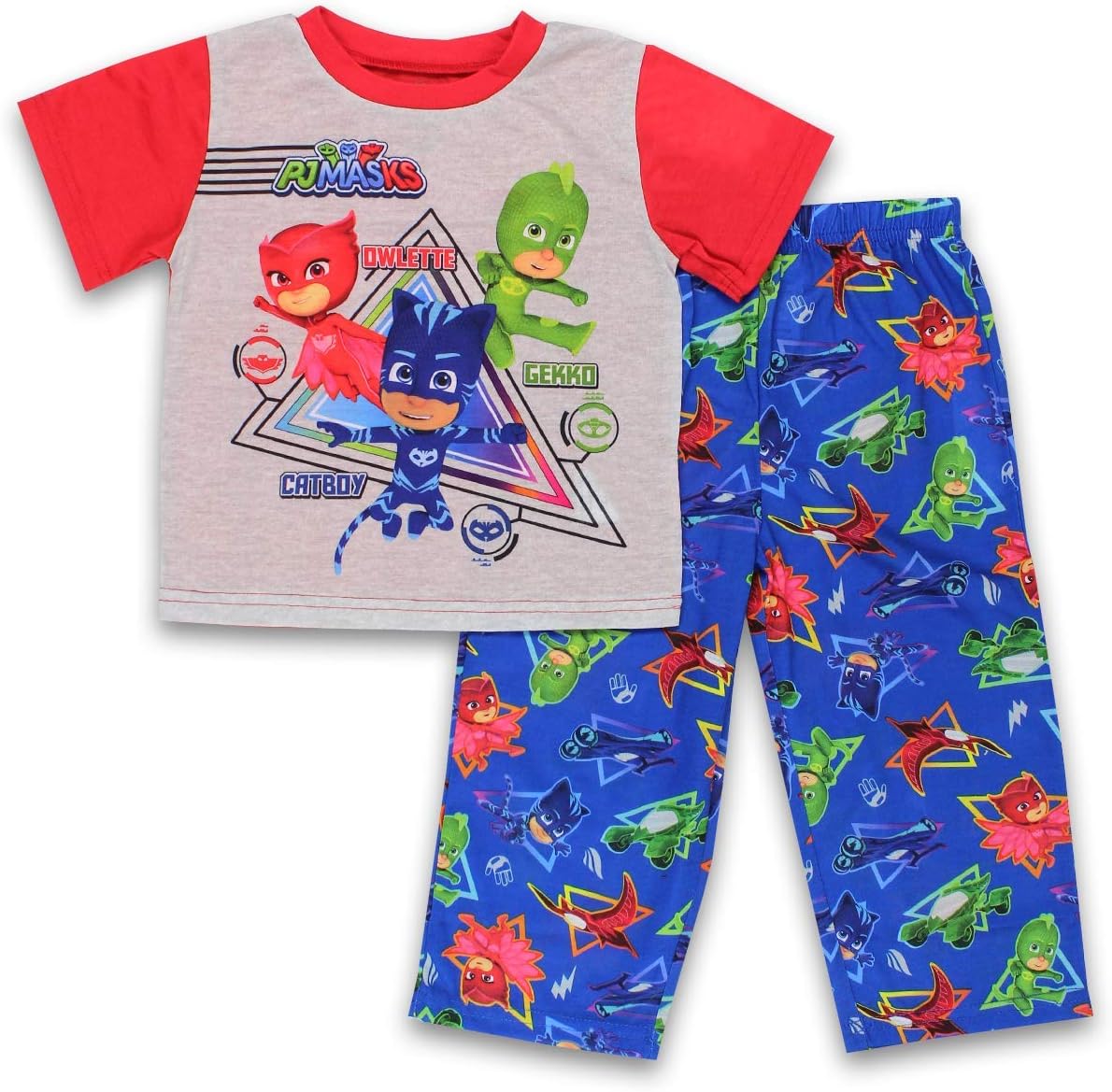 PJ Masks 幼児男の子2ピース半袖パンツパジャマセット