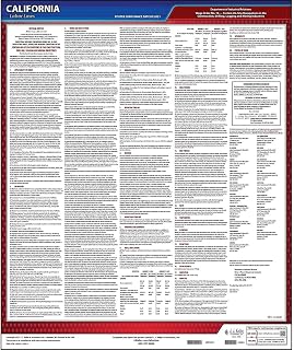 J. J. Keller & Associates, Inc. California #16 Construction, Drilling, Logging & Mining Occupations IWC Wage Order Labor Law Poster, English - Compliant Laminated Poster