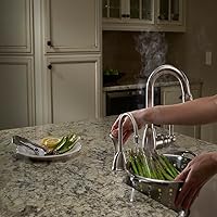 Vista 6 de InSinkErator H-Wave-SN Involve Wave - Sistema dispensador instantáneo de agua caliente con tanque de acero inoxidable, níquel satinado