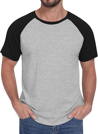 Yincro Mens Shirts Casual Raglan Short Sleeve Tee Jersey Baseball Tshirt Workout Athletic Tops