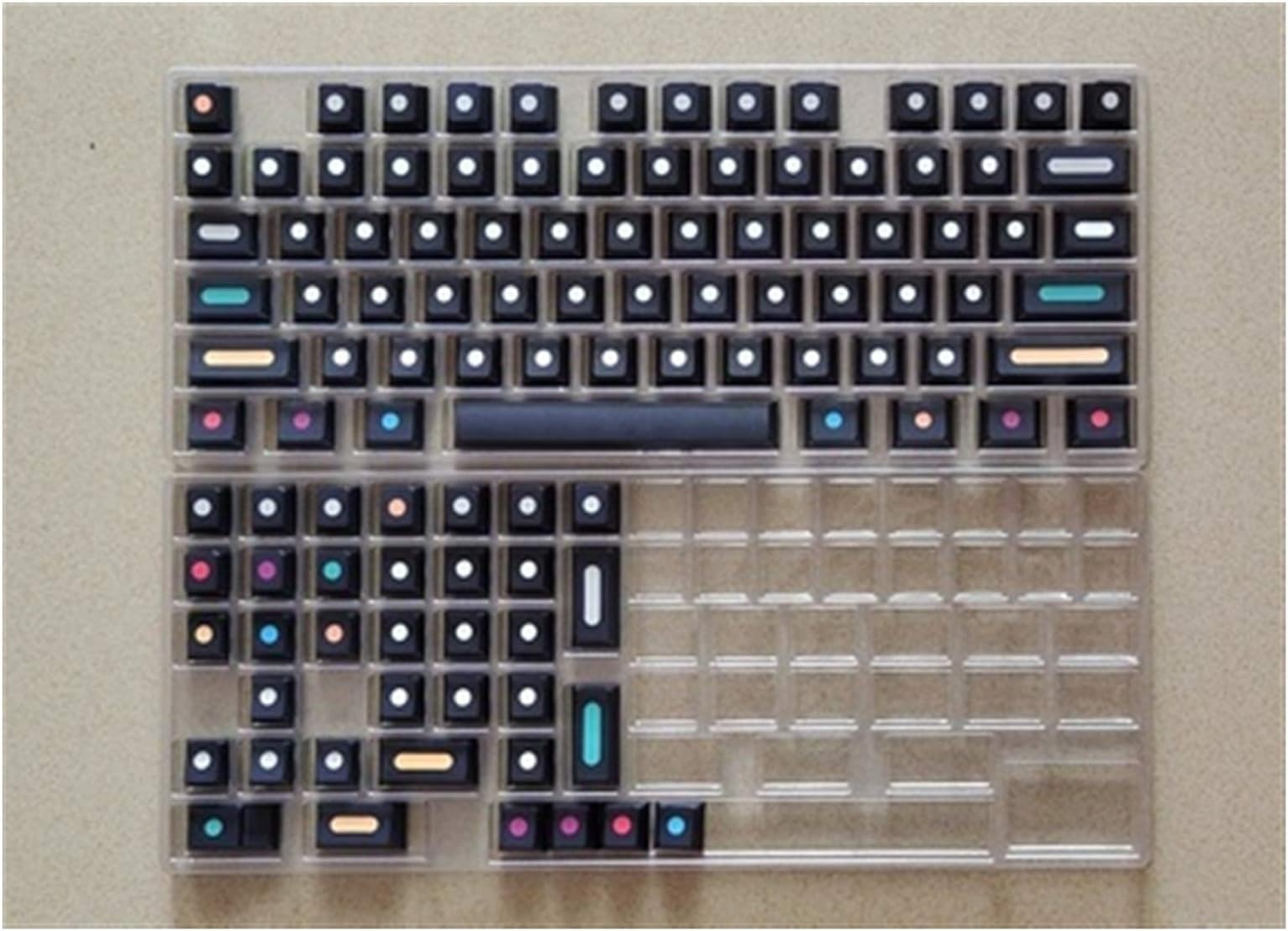 108-key mechanical keyboard 110 Keys Dots Keycaps PBT Keycaps Sublimation Mechanical Keyboard Key Cap 108-key keyboard (Color : Dots Keycaps)