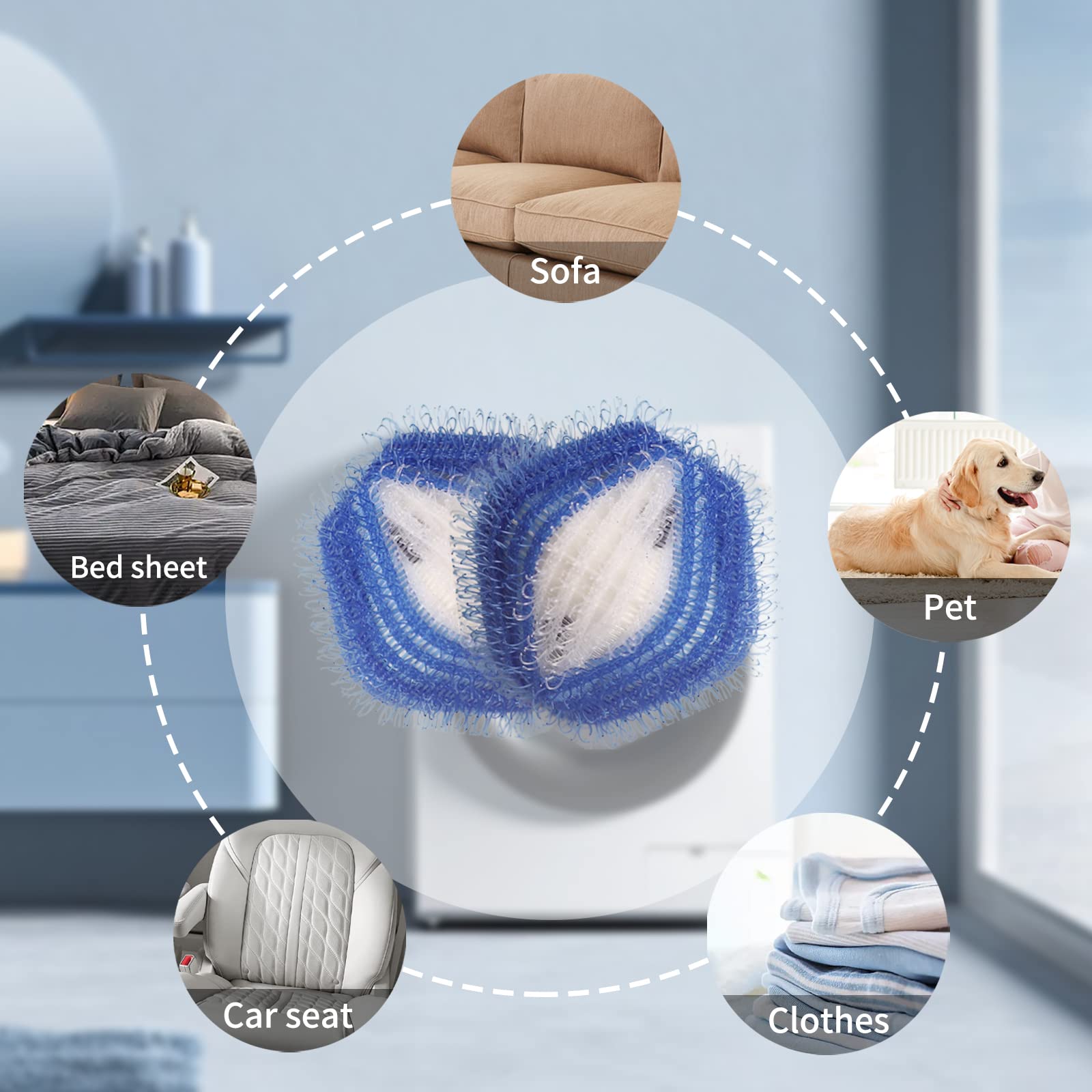 Raccoglore Di Lanugine Per Lavatrice Raccoglore Riutilizzabile Per La Rimozione Dei Peli Di Animali Domestici Per Lavatrice Palla Per Bucato Strumento Essenziale Per La Pulizia Della Casa - Foto 13