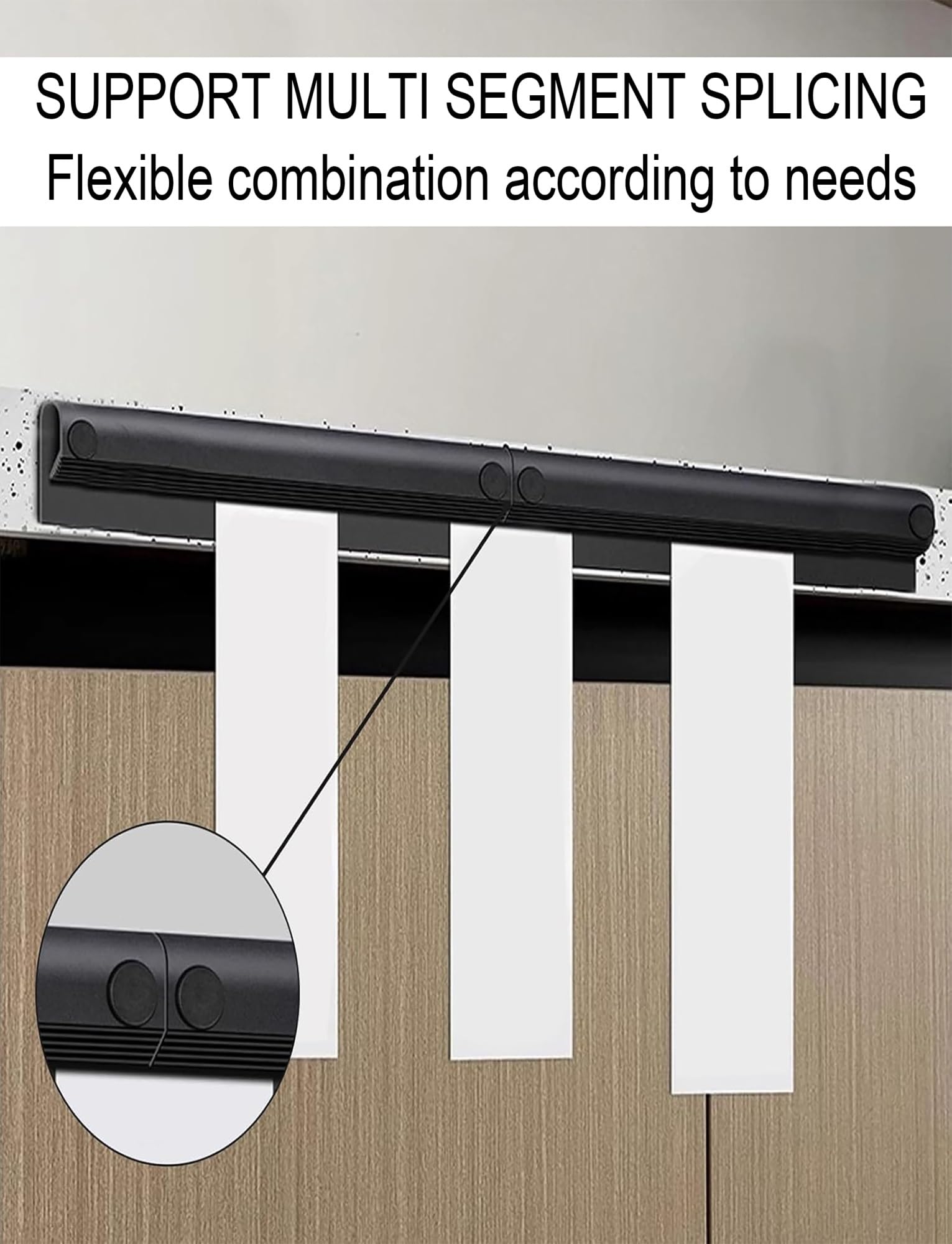Soporte de pared para recibos, Agarrador de pedidos restaurante aluminio, paquete 3 tamaños múltiples(40cm/15.7in) | 40 cm