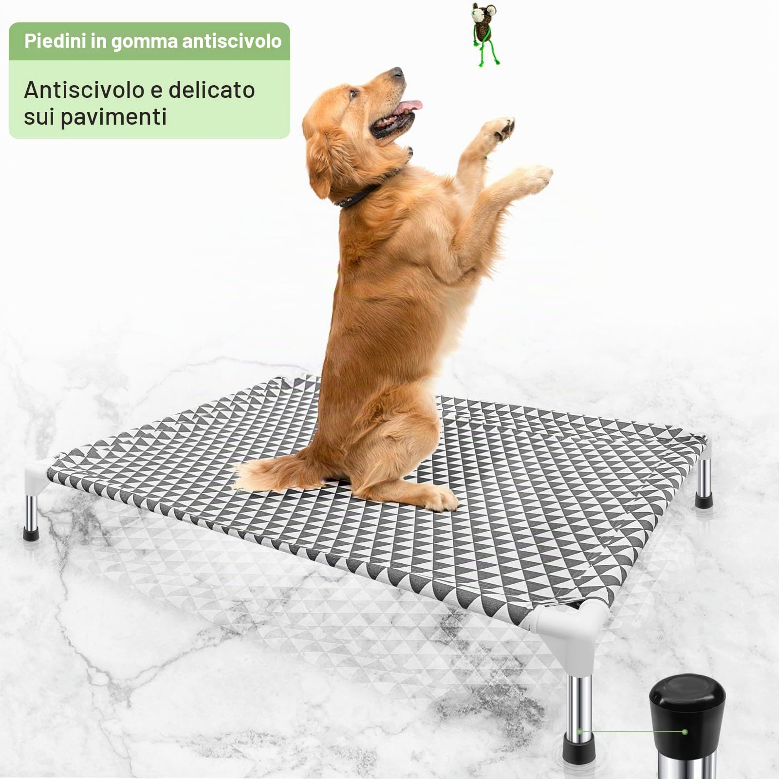 Kuntrust Cuccia per cani rialzata per esterni, portatile, rialzata