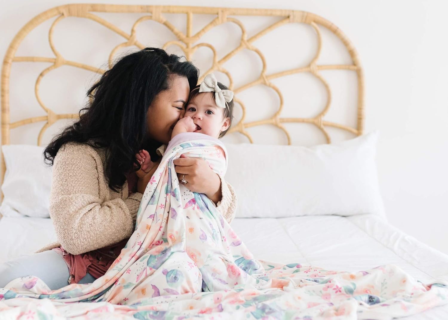 Copper Pearl Jumbo 3-Layer Baby Blanket: Soft Quilts for Boys & Girls | Breathable, Cozy Toddler Blanket | Newborn Quilt | 46x46 Premium Polyester/Rayon | Bloom