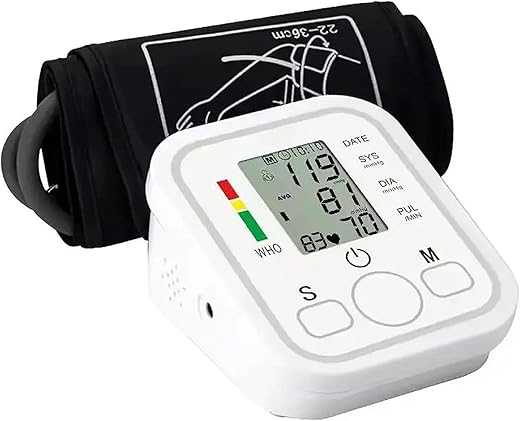 Blood Pressure Monitors Large Cuff Size 22cm to 36cm - Blood Pressure Machine with Cuff for Upper Arm - Heart Rate Hypertension Monitor for Home Use - Blood-Pressure Monitor with LCD Display