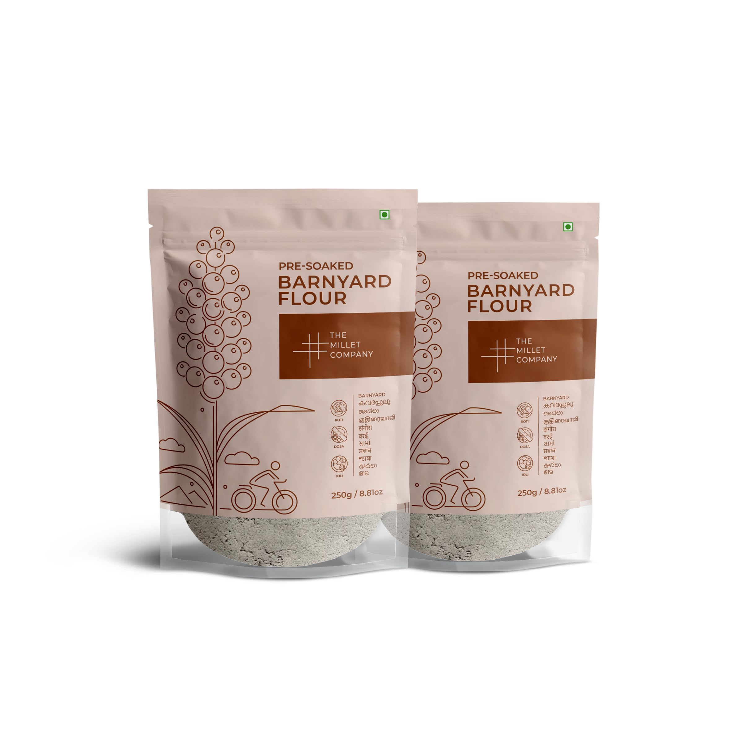 THE MILLET COMPANY Pre-Soaked Barnyard Millet Flour, Sanva, Oodalu, Bhagar, Gluten Free, Unpolished, High Fibre Millets 250Gram-image-33