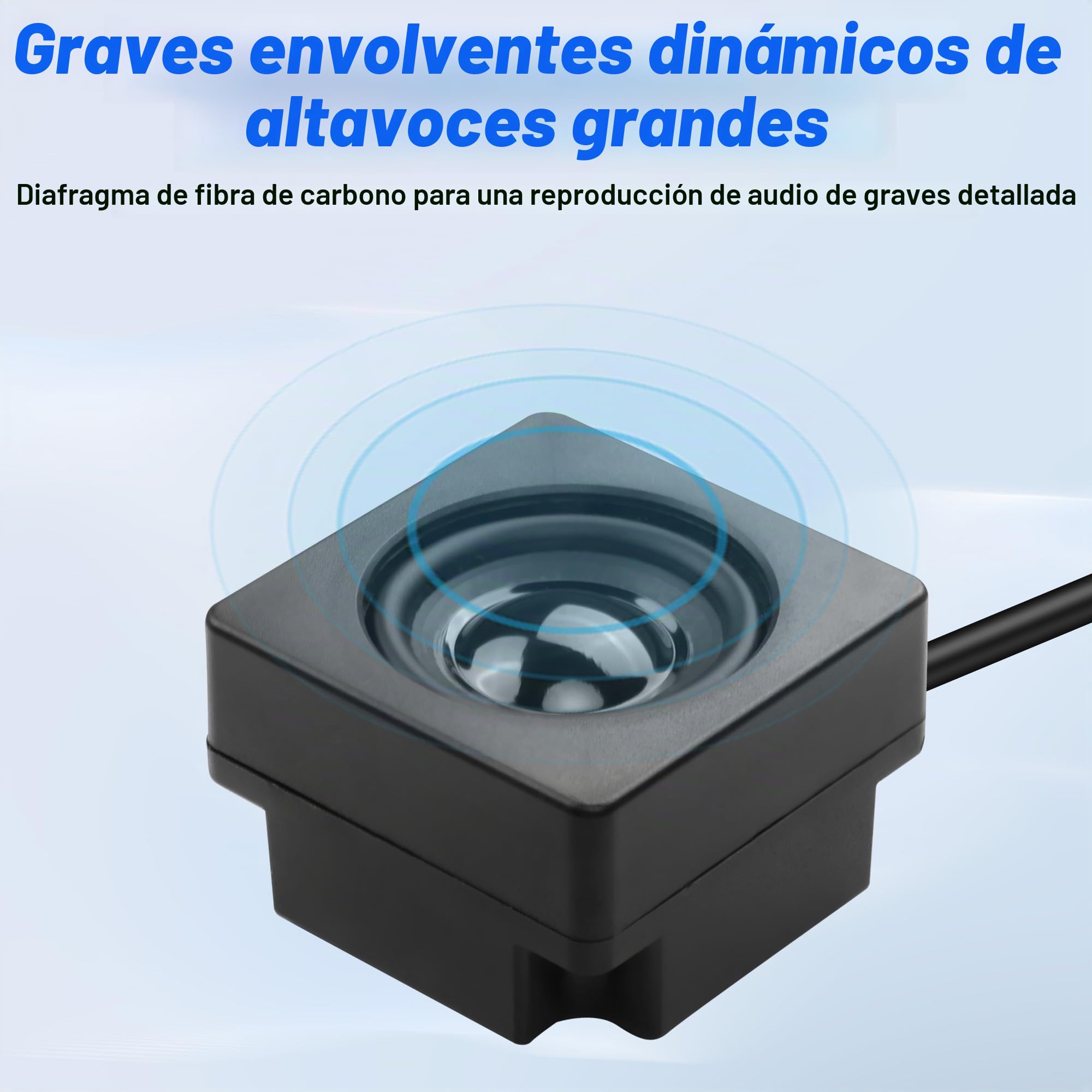 XMSJSIY Altavoces mini para PC, entrada TRS 3,5 mm, control de volumen, alimentado por USB, estéreo, 1,2 m