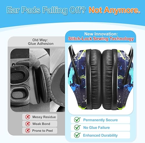 Miniatura 2 de ZOHAN EM030 - Protección auditiva para niños, auriculares con cancelación de ruido, orejeras para autismo sensorial, protección auditiva de