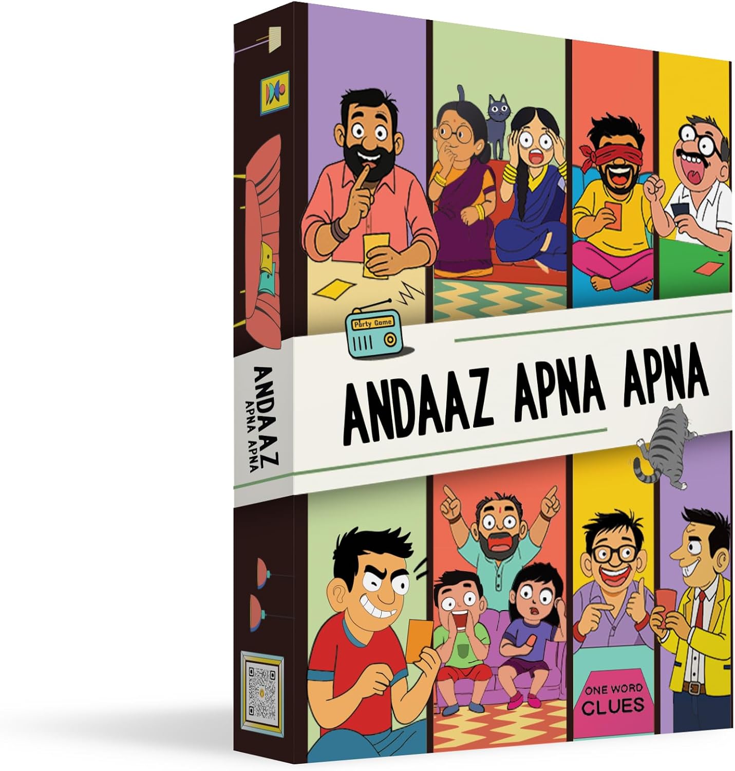 Andaaz Apna Apna | Word Guessing Game with Secret Roles for Adults & Family | Like Charades or Taboo, But Smarter | 4–12 Players for Game Nights, Parties & Holidays