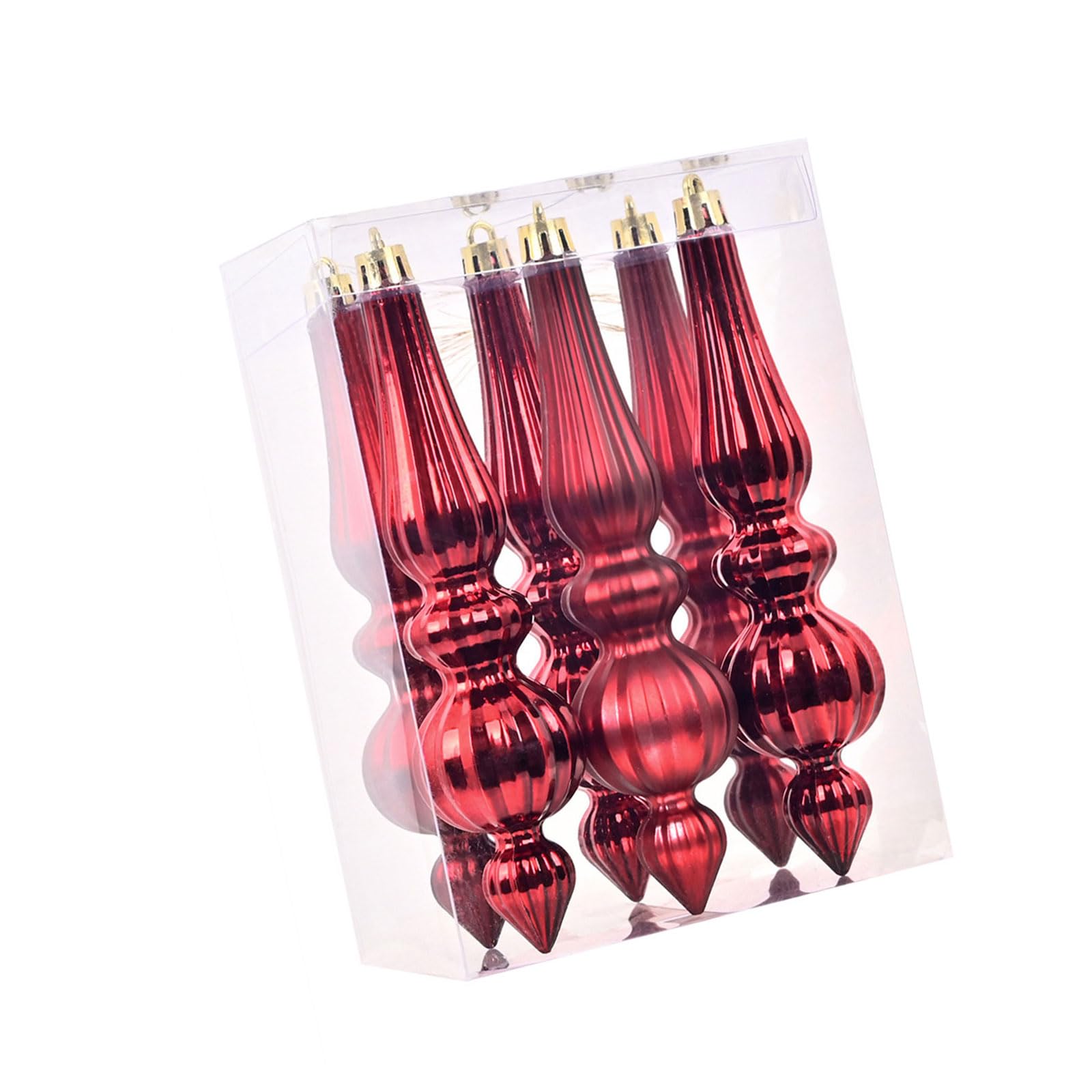 Buxuaaaa A Buxuaaa 6Pcs Metallic Pvc Christmas Baubles Decorations For Christmas Tree Hanging Ball Ornament For Holiday Party Centerpieces Tree Decorations