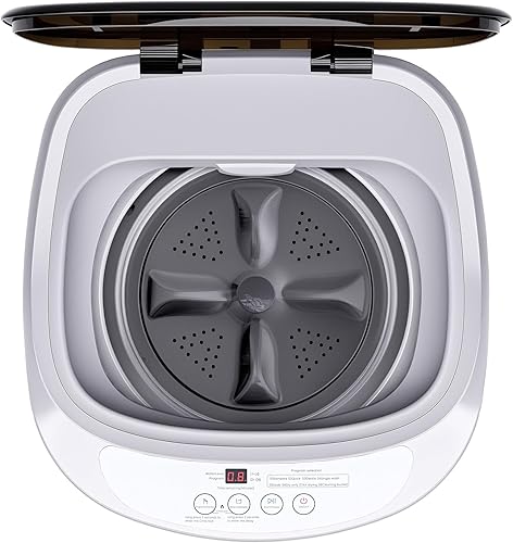 Miniatura 3 de ADVWIN Lavadora portátil de 1.07 pies cúbicos, lavadora automática compacta de 7.7 libras y secadora giratoria con bomba de drenaje, 8 programas,