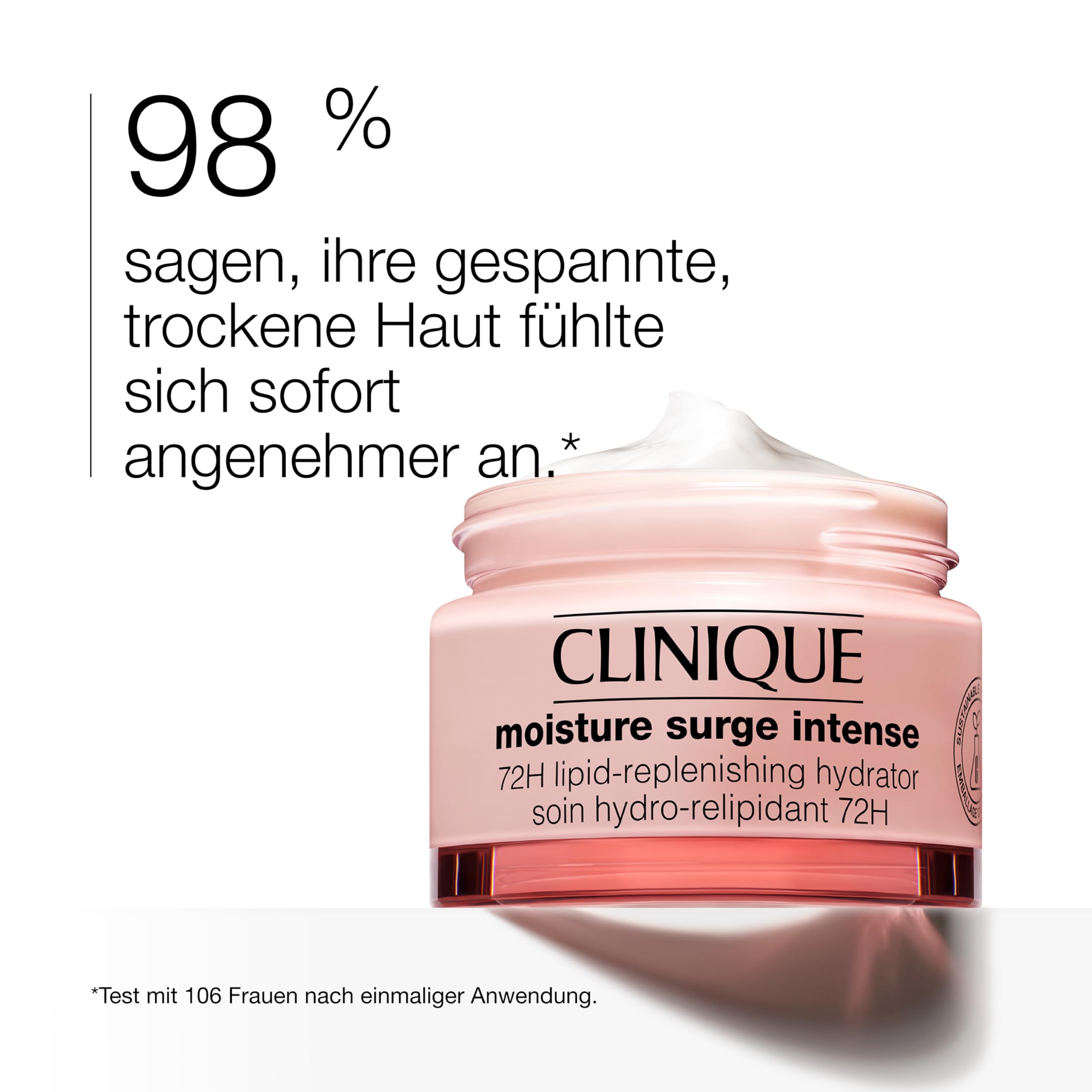 Clinique Moisture Surge™ Intense 72H Lipid-Replenishing Hydrator | Intensive Feuchtigkeitspflege für trockene bis sehr trockene Haut, mit Hyaluronsäure, Aloe-Wasser + Cica | intensiv + lang anhaltend