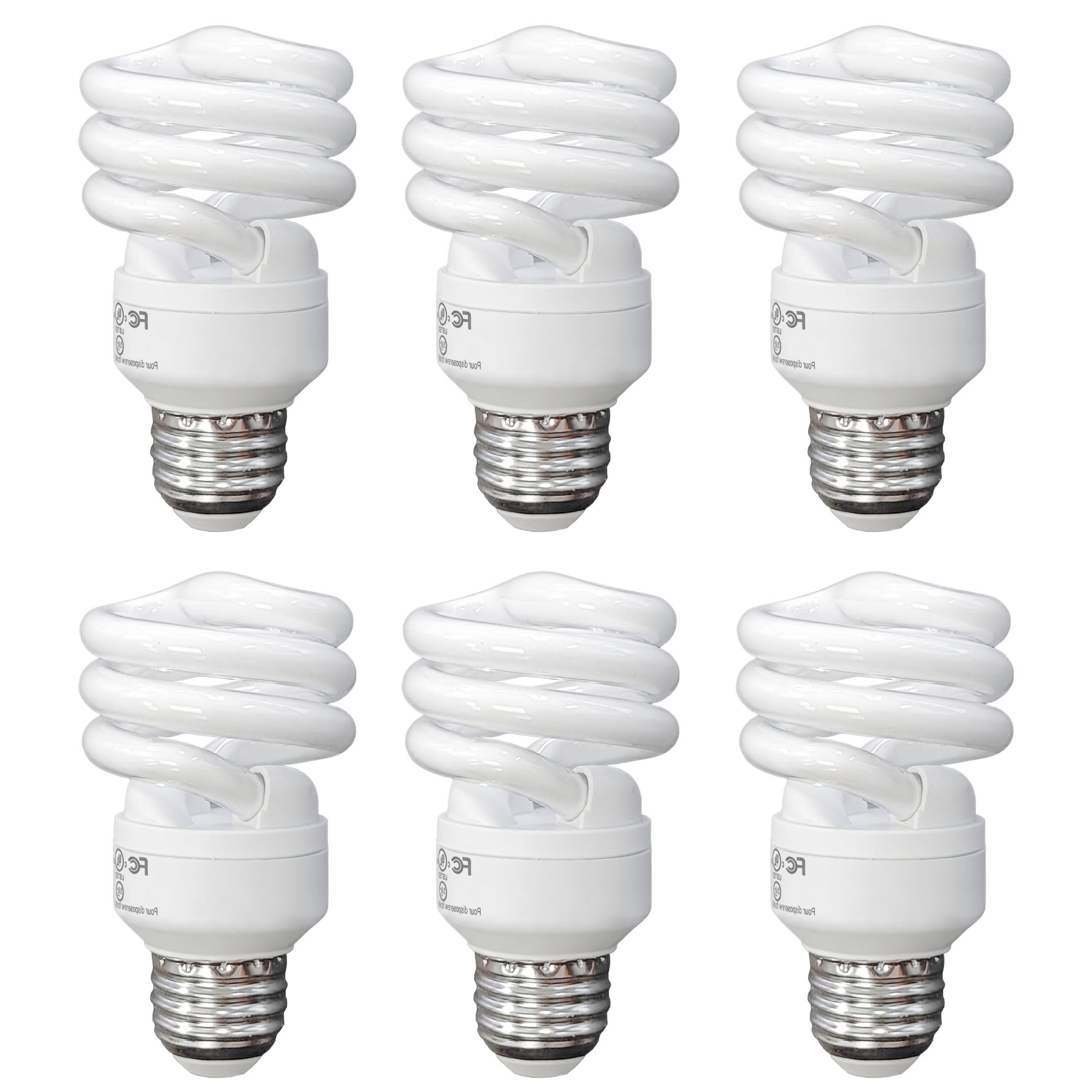 Xtricity Compact Fluorescent Light Bulbs T2 Spiral, E26 Base, 23W (100W Equivalent), 2700k Soft White, 1600 Lumens, CFL, 120V - UL Listed, (6 Pack)