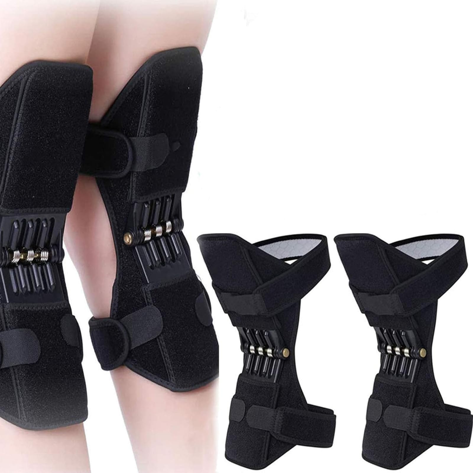 Generisch Sportliche Kniebandage, Knie-Exoskelett, atmungsaktive Kniebandage, Druckentlastung für das Knie, für Sport und Wandern