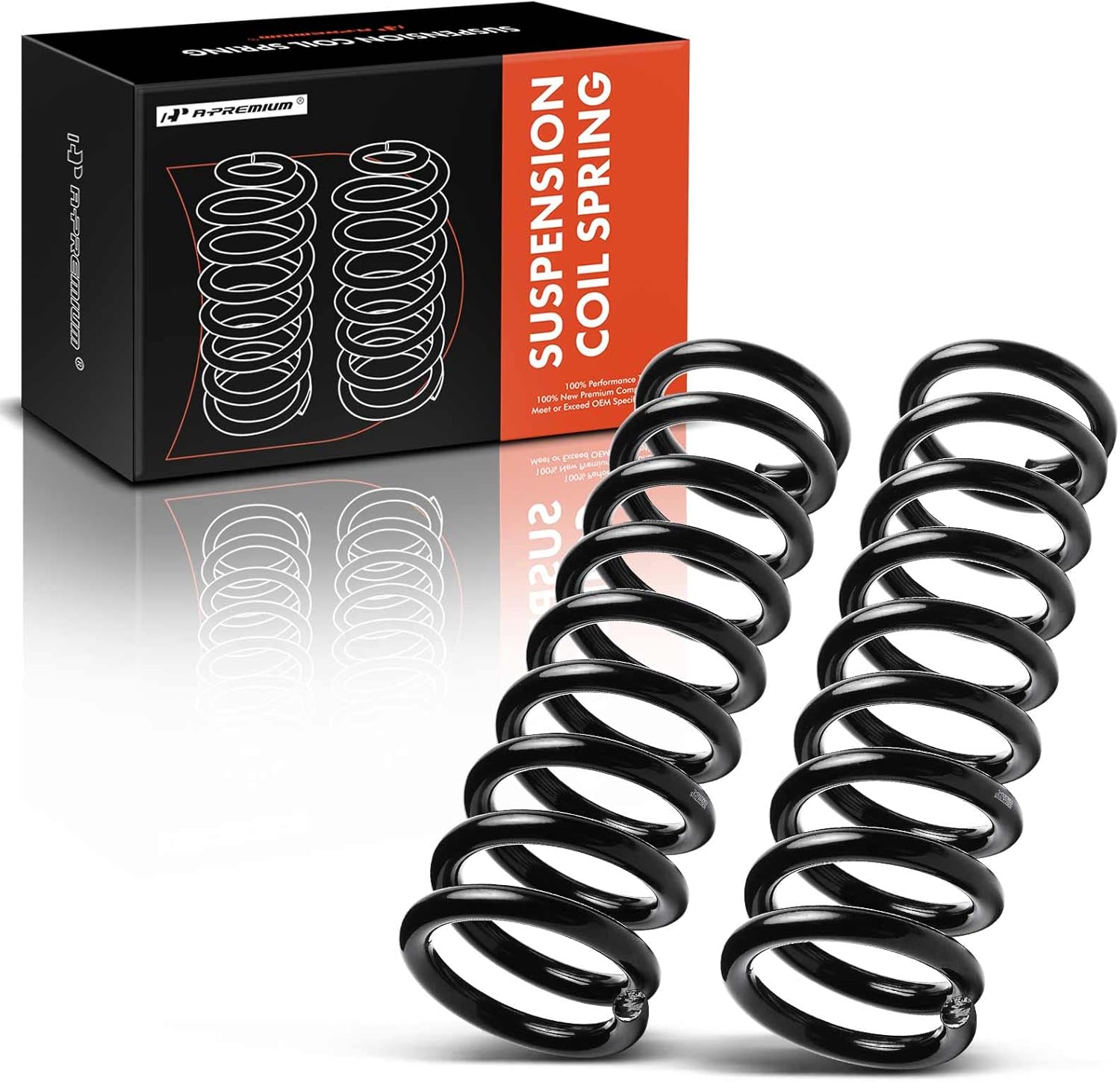 A-Premium 2Pcs Front Coil Spring Set Compatible with Chevrolet Malibu, Impala, Caprice, El Camino & Buick LeSabre Riviera Electra & Oldsmobile Cutlass & Pontiac Bonneville, Driver and Passenger Side