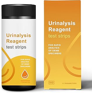 Pack of 100 Urine Test Strips NHS Approved by Test Your Intolerance 11-in-1 Urinalysis Test Strips UK 11 Parameters UTI Test Strips for Infection - Fast & Accurate Results - Dipstick Test Strips
