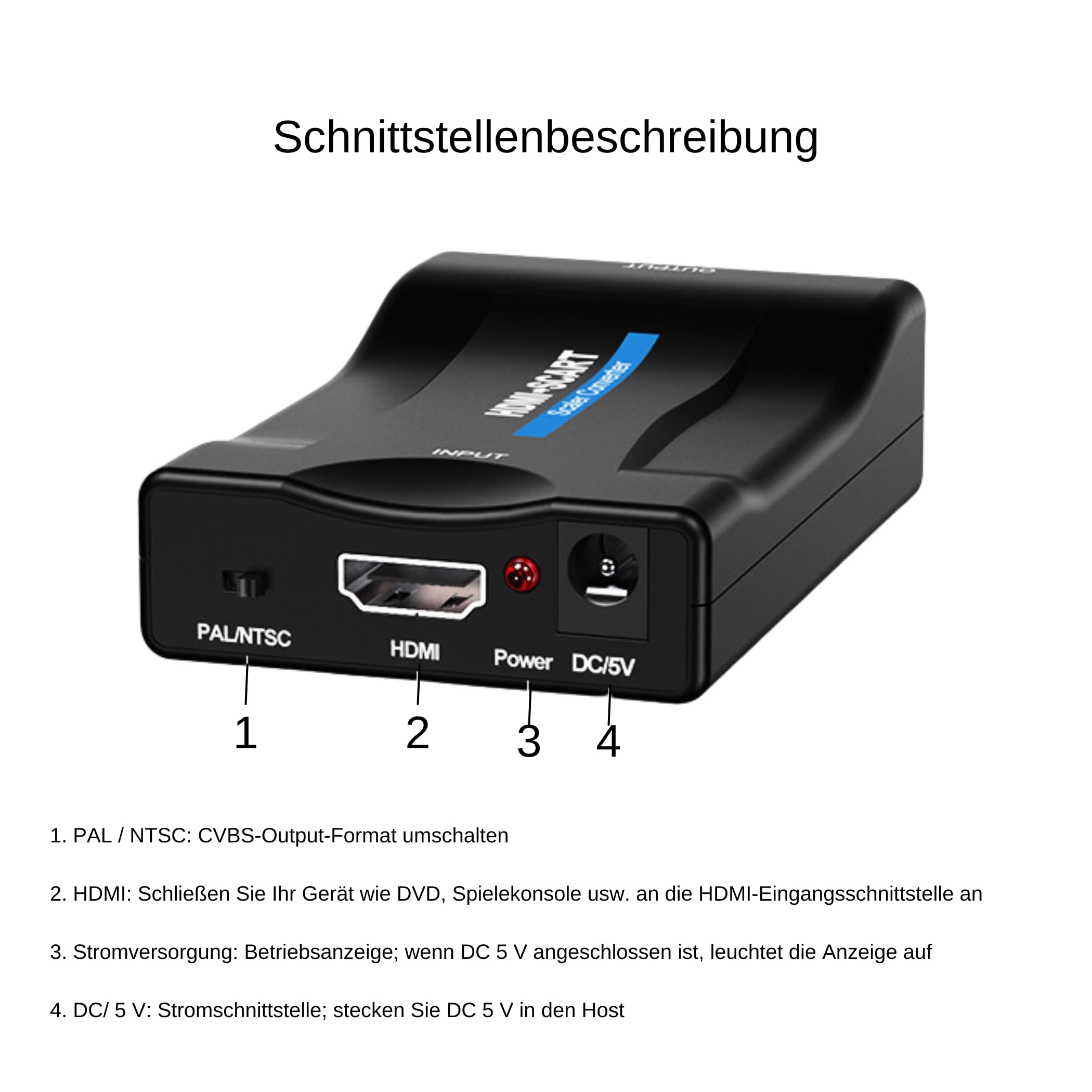 A02 neuf Produit. HDMI vers péritel TV Convertisseur Converter 1080P la télévision