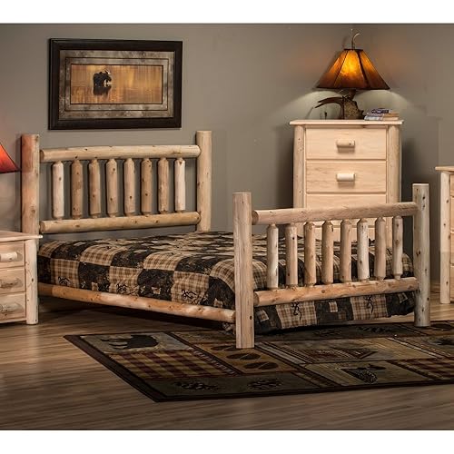 Lakeland Mills Rustic Appeal Low Bed, King in Unfinished ,