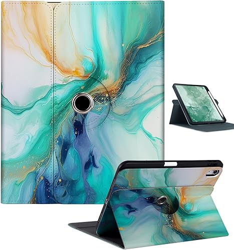 Miniatura 10 de Funda Giratoria para iPad Air de 6ª/5ª/4ª Generación (2024/2022/2020), Funda para iPad con Soporte para Lápiz - Cubierta de Soporte de Visualización