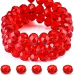 Dowarm 200 pièces Briolette en cristal perles pour la fabrication de bijoux, 8MM Rondelle Perles en cristal pour l'artisanat Charmes à vin Chimes à vent Catcheurs de soleil, Briollete Rondelle Trouver des perles d'espacement (Crystal AB, 8MM)