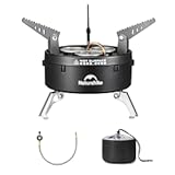 Camping Gas Stove for IGT Table&comma; Portable Isobutane Stove with Storage Bag & Foldable Brackets&comma; 3 Burners Camp Stove for Outdoor Car Camping Cooking Tailgating
