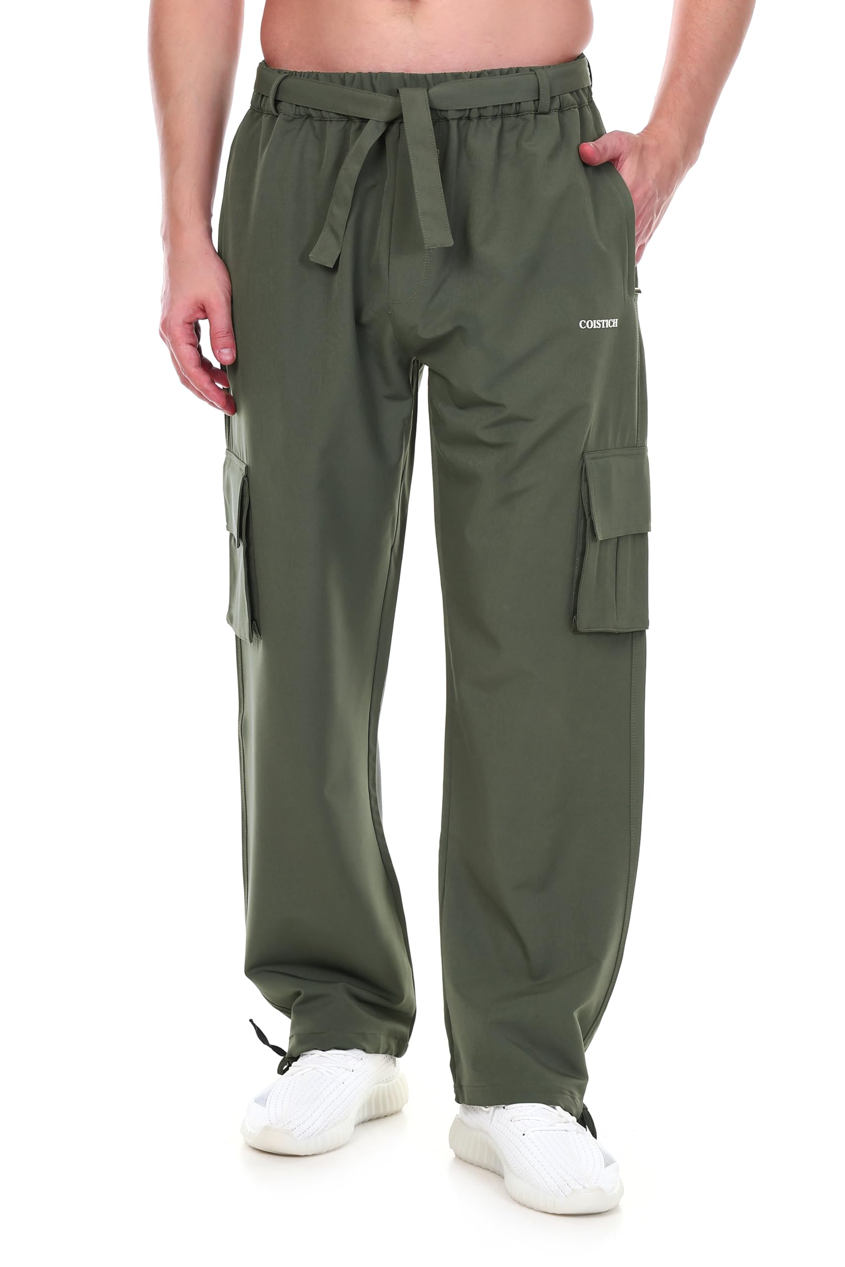 Men’s UrbanCargo Track Pants | Straight Fit | Detachable Belt | Adjustable Anklet | Multi-Pocket Design-picture-40
