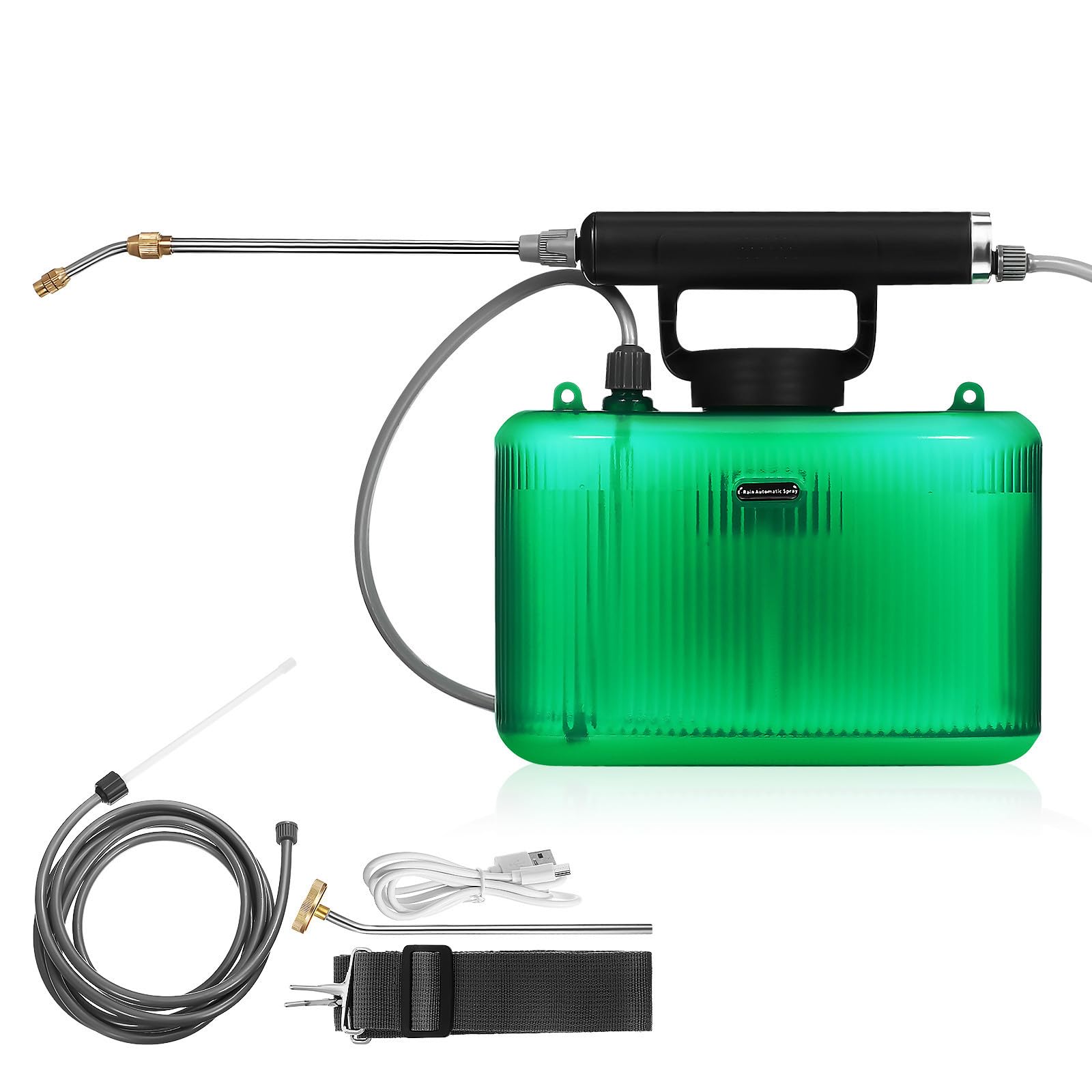 Elektrisches Sprühgerät mit 5l Fassungsvermögen und Schultergurt Tragbarer Gartensprüher aus Pp für Rasen und Garten Pumpensprüher für Pflanzenpflege