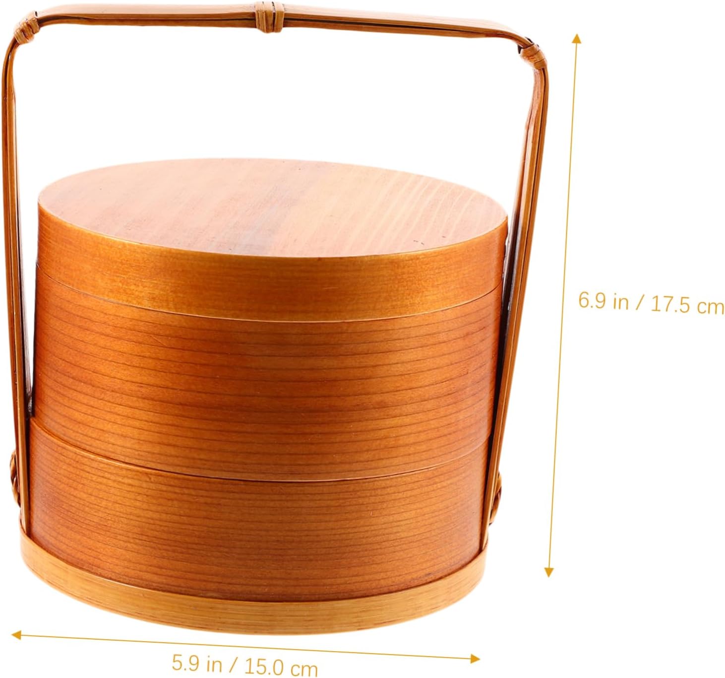 Cabilock Japanese Wooden Box Lunch Sushi Container for Home Bento Food Container